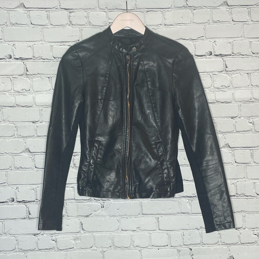 Womans express moto leather jacket XS